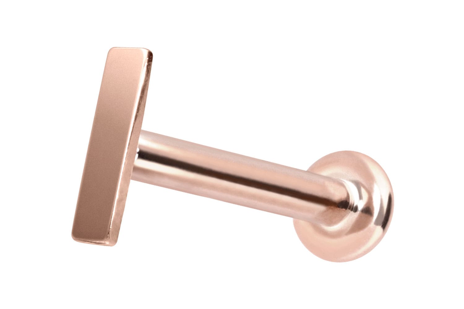 14 Karat Gold Labret Piercing mit Push Fit BALKEN